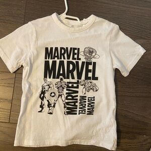 H&M Marvel Kids White Graphic Tee
